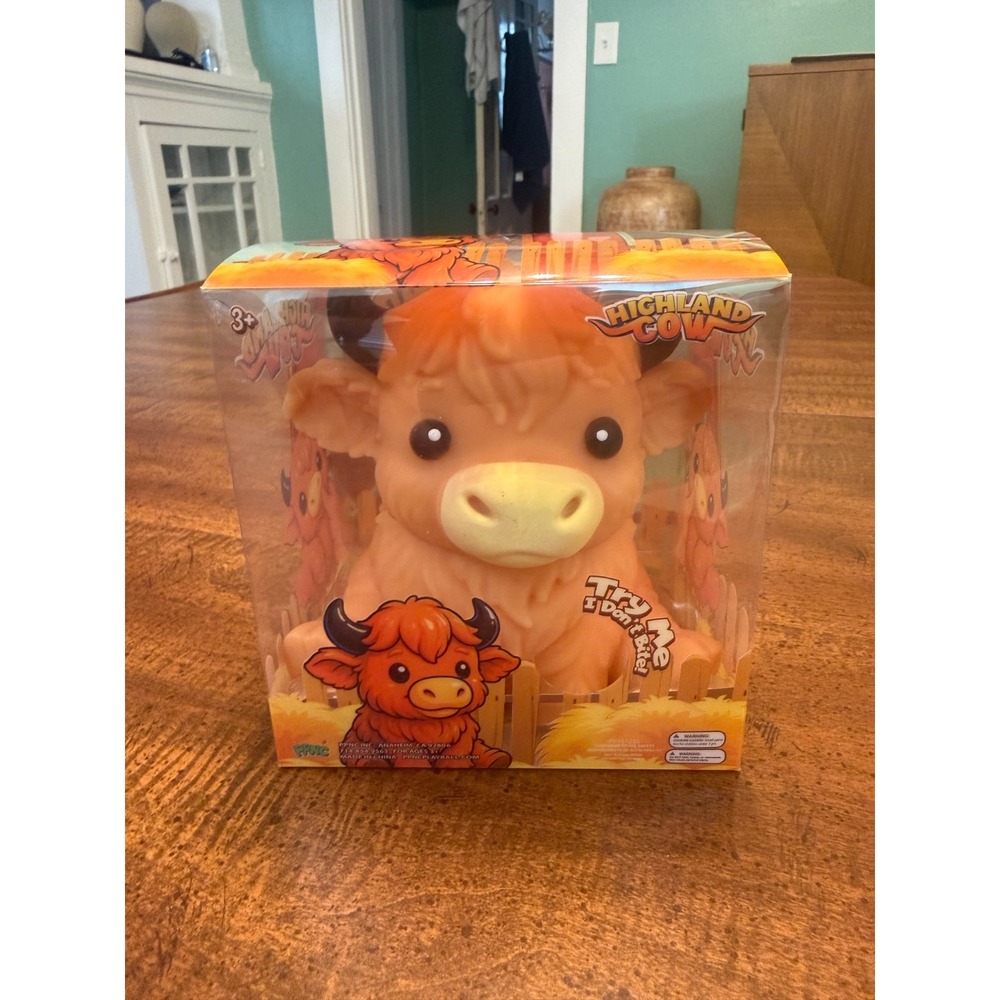 Highland Cow Squishy Toy Animal Stress Relief Sensory Viral Squishy Toy PPNC NEW